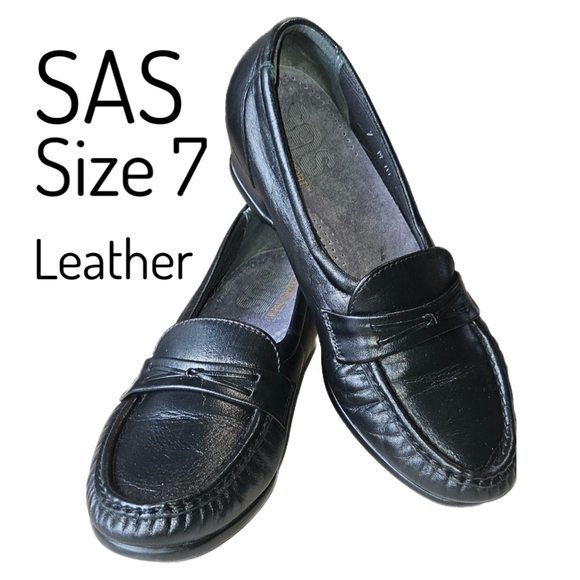 SAS Shoes - SAS Black Leather Classic Loafers Tripad Comfort Size 7
